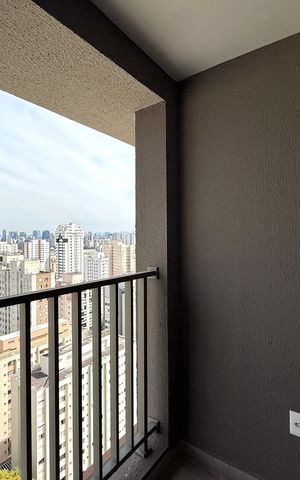 Studio para alugar com 27m², 1 quarto e sem vagaSacada