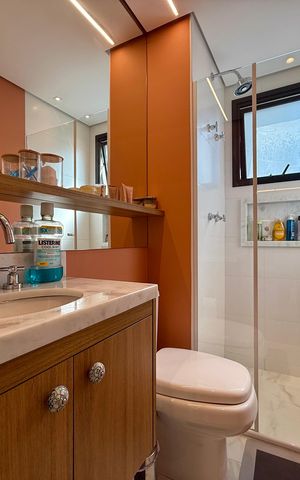 Apartamento para alugar com 69m², 2 quartos e 1 vaga Apartamento para alugar com 69m², 2 quartos e 1 vagaBanheiro Social