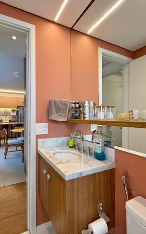 Apartamento para alugar com 69m², 2 quartos e 1 vaga Apartamento para alugar com 69m², 2 quartos e 1 vagaBanheiro Social