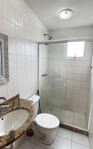 Casa de condomínio para alugar com 57m², 2 quartos e 1 vaga Casa de condomínio para alugar com 57m², 2 quartos e 1 vagaBanheiro da Suíte 1