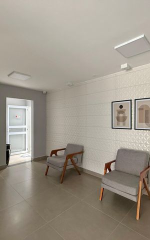 Apartamento à venda com 27m², 1 quarto e sem vaga Apartamento à venda com 27m², 1 quarto e sem vagaHall Social Bloco