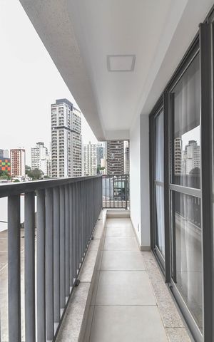 Studio para alugar com 37m², 1 quarto e sem vagaVaranda