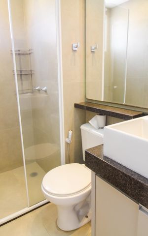 Apartamento para alugar com 55m², 2 quartos e 1 vaga Apartamento para alugar com 55m², 2 quartos e 1 vagaBanheiro Suíte