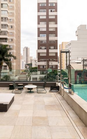 Studio à venda com 28m², 1 quarto e sem vaga Studio à venda com 28m², 1 quarto e sem vagaÁrea comum - Piscina