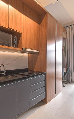 Studio à venda com 25m², 1 quarto e sem vagaCozinha