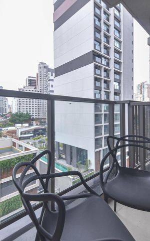 Studio à venda com 25m², 1 quarto e sem vagaVaranda