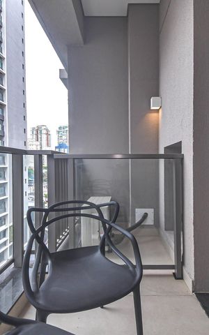 Studio à venda com 25m², 1 quarto e sem vagaVaranda