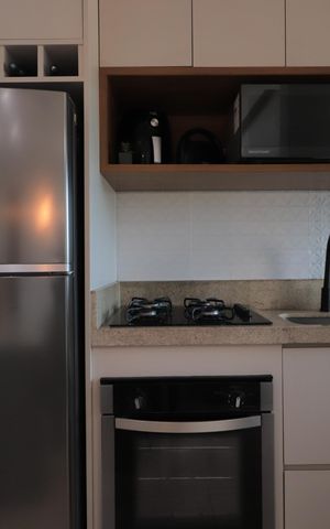 Apartamento à venda com 46m², 2 quartos e 1 vagaCozinha e Área de Serviço