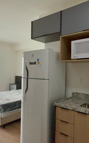 Studio para alugar com 25m², 1 quarto e sem vaga Studio para alugar com 25m², 1 quarto e sem vagaCozinha