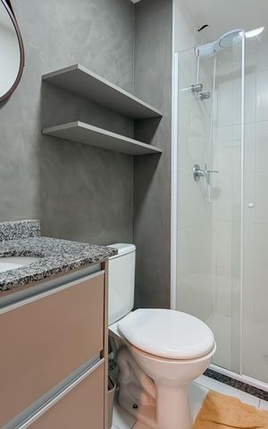 Studio à venda com 26m², 1 quarto e sem vaga Studio à venda com 26m², 1 quarto e sem vagaBanheiro