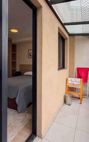 Studio à venda com 26m², 1 quarto e sem vaga Studio à venda com 26m², 1 quarto e sem vagaVaranda Studio
