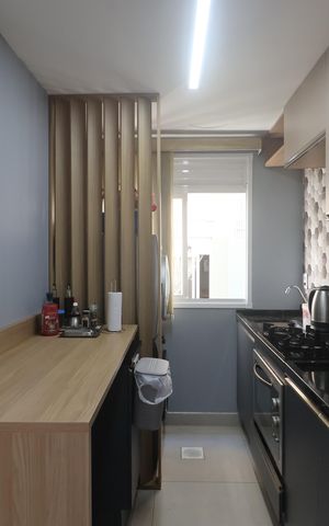 Apartamento à venda com 45m², 2 quartos e 1 vagaCozinha e Área de Serviço