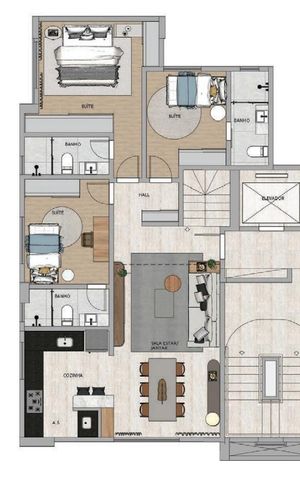 Apartamento à venda com 186m², 3 quartos e 4 vagas