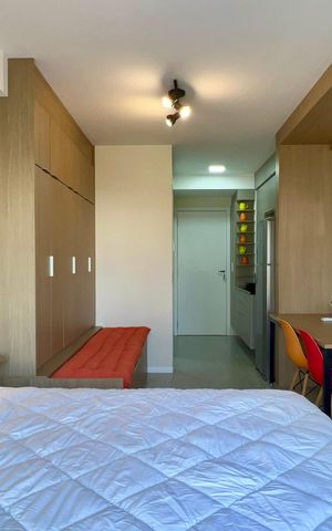 Studio para alugar com 28m², 1 quarto e sem vaga Studio para alugar com 28m², 1 quarto e sem vagaQuarto