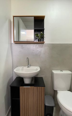 Apartamento à venda com 27m², 1 quarto e sem vaga Apartamento à venda com 27m², 1 quarto e sem vagaBanheiro da Suíte