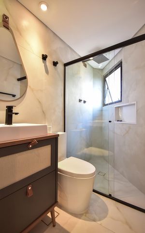 Apartamento para alugar com 228m², 3 quartos e 4 vagasBanheiro Suíte 1