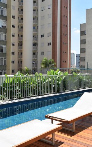 Studio para alugar com 26m², 1 quarto e sem vagaPiscina