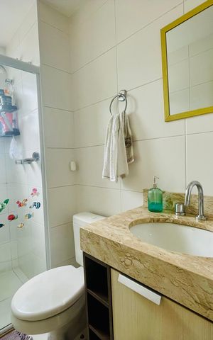 Apartamento à venda com 65m², 2 quartos e 1 vaga Apartamento à venda com 65m², 2 quartos e 1 vagaBanheiro 1