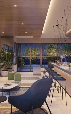 Studio à venda com 25m², 1 quarto e sem vaga Studio à venda com 25m², 1 quarto e sem vagaSalão de Festas