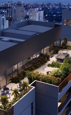 Studio à venda com 25m², 1 quarto e sem vaga Studio à venda com 25m², 1 quarto e sem vagaRoftop
