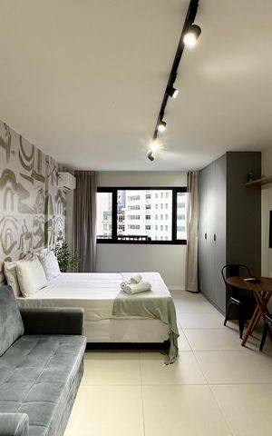 Studio à venda com 34m², 1 quarto e sem vaga