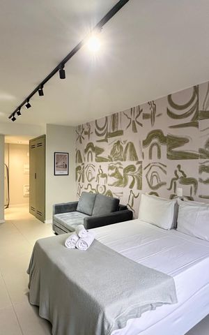 Studio à venda com 34m², 1 quarto e sem vaga