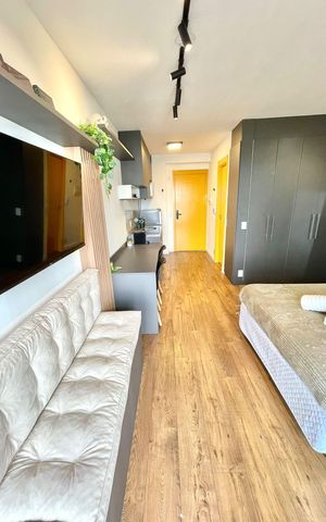Studio à venda com 27m², 1 quarto e sem vaga