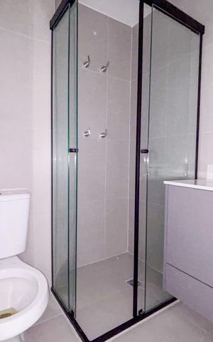 Studio para alugar com 26m², 1 quarto e sem vaga Studio para alugar com 26m², 1 quarto e sem vagaBanheiro