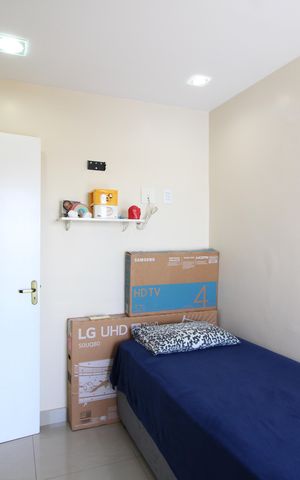 Casa de condomínio à venda com 110m², 3 quartos e 2 vagasQuarto 2