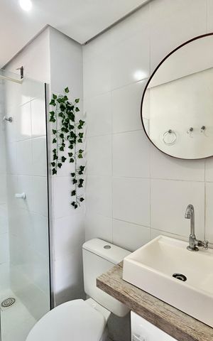 Apartamento à venda com 50m², 2 quartos e 1 vaga Apartamento à venda com 50m², 2 quartos e 1 vagaBanheiro