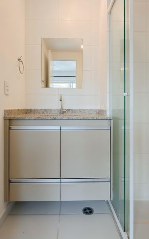 Studio à venda com 28m², 1 quarto e sem vaga Studio à venda com 28m², 1 quarto e sem vagaBanheiro