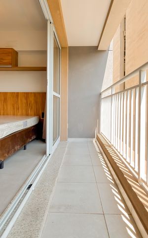 Studio à venda com 28m², 1 quarto e sem vaga Studio à venda com 28m², 1 quarto e sem vagaVaranda
