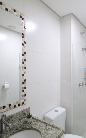 Apartamento à venda com 64m², 2 quartos e 1 vagaBanheiro da suíte