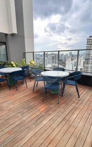 Studio à venda com 26m², 1 quarto e sem vaga