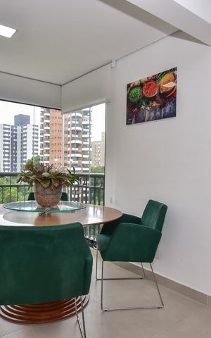 Apartamento à venda com 58m², 1 quarto e 2 vagasSala de Jantar