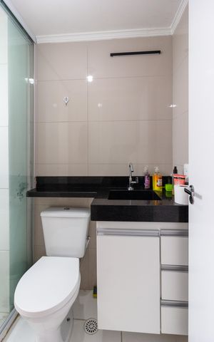 Apartamento à venda com 44m², 2 quartos e 1 vagaBanheiro Suíte