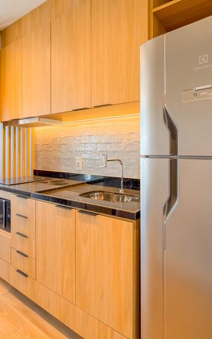 Studio à venda com 28m², 1 quarto e sem vaga Studio à venda com 28m², 1 quarto e sem vagaCozinha