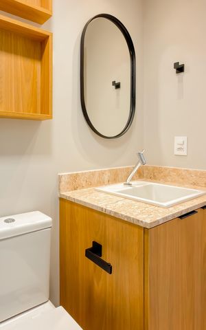 Studio à venda com 28m², 1 quarto e sem vaga Studio à venda com 28m², 1 quarto e sem vagaBanheiro