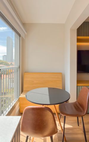 Studio à venda com 28m², 1 quarto e sem vaga Studio à venda com 28m², 1 quarto e sem vagaVaranda