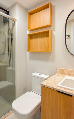 Studio à venda com 28m², 1 quarto e sem vaga Studio à venda com 28m², 1 quarto e sem vagaBanheiro
