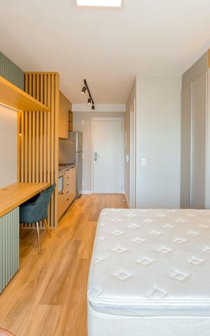 Studio à venda com 28m², 1 quarto e sem vaga Studio à venda com 28m², 1 quarto e sem vagaStudio