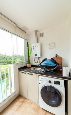 Apartamento para alugar com 55m², 1 quarto e 2 vagas Apartamento para alugar com 55m², 1 quarto e 2 vagasVaranda Sala/Cozinha