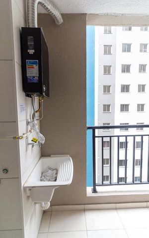 Apartamento à venda com 39m², 2 quartos e sem vaga Apartamento à venda com 39m², 2 quartos e sem vagaVaranda integrada com Área de Serviço
