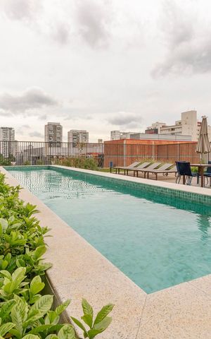 Studio para alugar com 32m², 1 quarto e sem vagaPiscina 