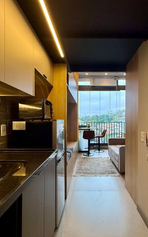 Studio para alugar com 32m², 1 quarto e sem vagaCozinha 