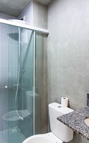 Studio para alugar com 25m², 1 quarto e sem vaga Studio para alugar com 25m², 1 quarto e sem vagaBanheiro Social
