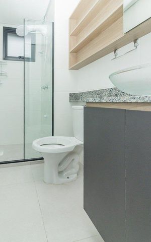 Apartamento para alugar com 50m², 1 quarto e 1 vaga Apartamento para alugar com 50m², 1 quarto e 1 vagaBanheiro Social