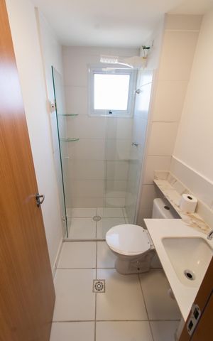 Apartamento para alugar com 46m², 2 quartos e 1 vaga Apartamento para alugar com 46m², 2 quartos e 1 vagaBanheiro Social