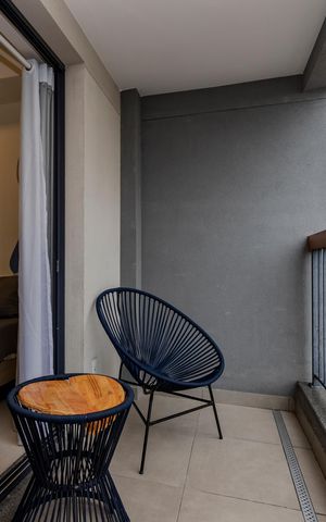 Studio para alugar com 25m², 1 quarto e sem vaga Studio para alugar com 25m², 1 quarto e sem vagaVaranda