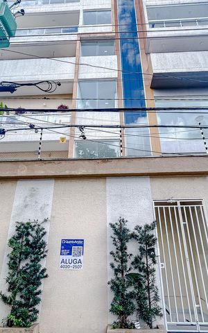 Studio à venda com 36m², 1 quarto e sem vagaFachada com Plaquinha